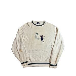 Cypress Links Vintage Golf Pullover Sweater Mens‎ Large Gold Embroidered Logo